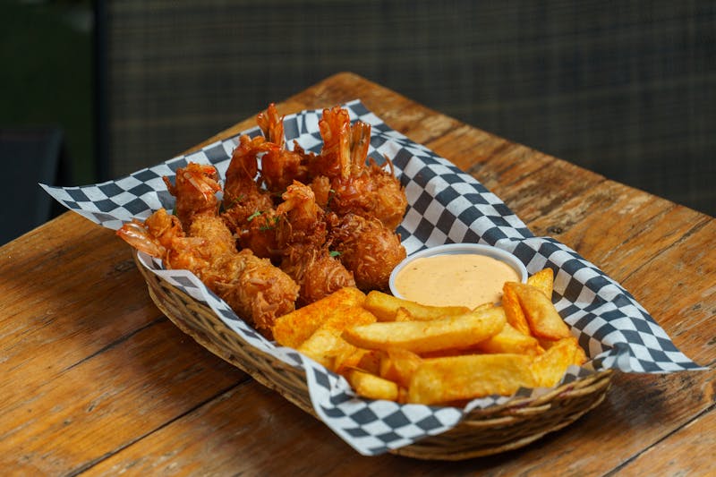 Seasoned waffle fries from Hangry Joe's